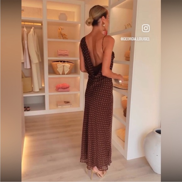 ZARA DRAPED NECK POLKA DOT DRESS - Picture 4 of 11